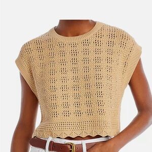 AQUA

Cotton Crochet Crop Top 
Nwt small. Brand new